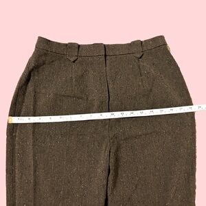 Dark Brown Flecked Capri Pant